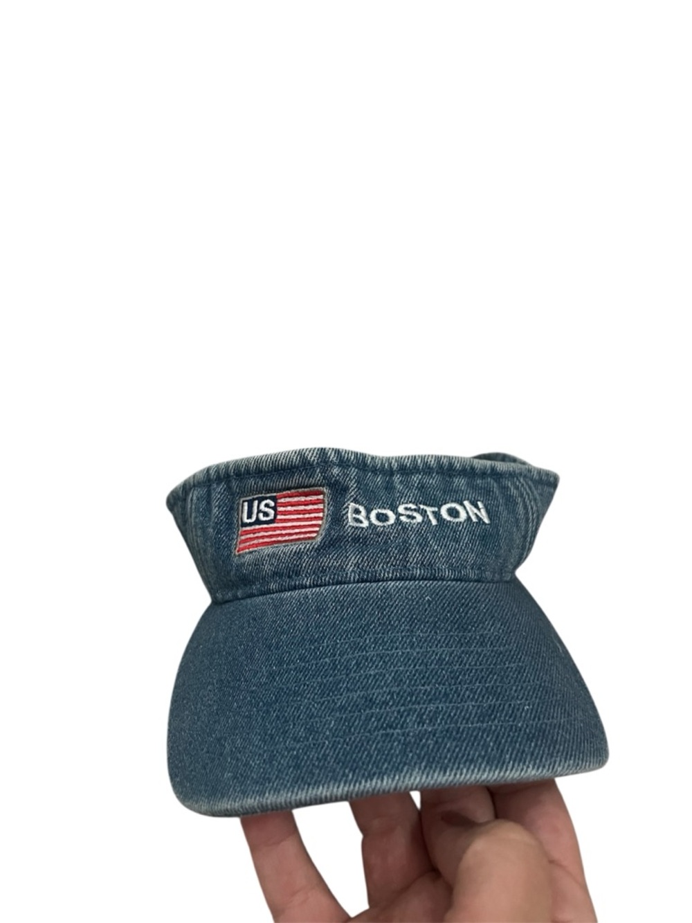 Boston US Flag Denim Visor Vintage